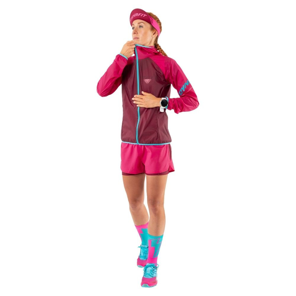 Bunda DYNAFIT Alpine Wind W Flamingo - Bundy na bežky a skialp - 2