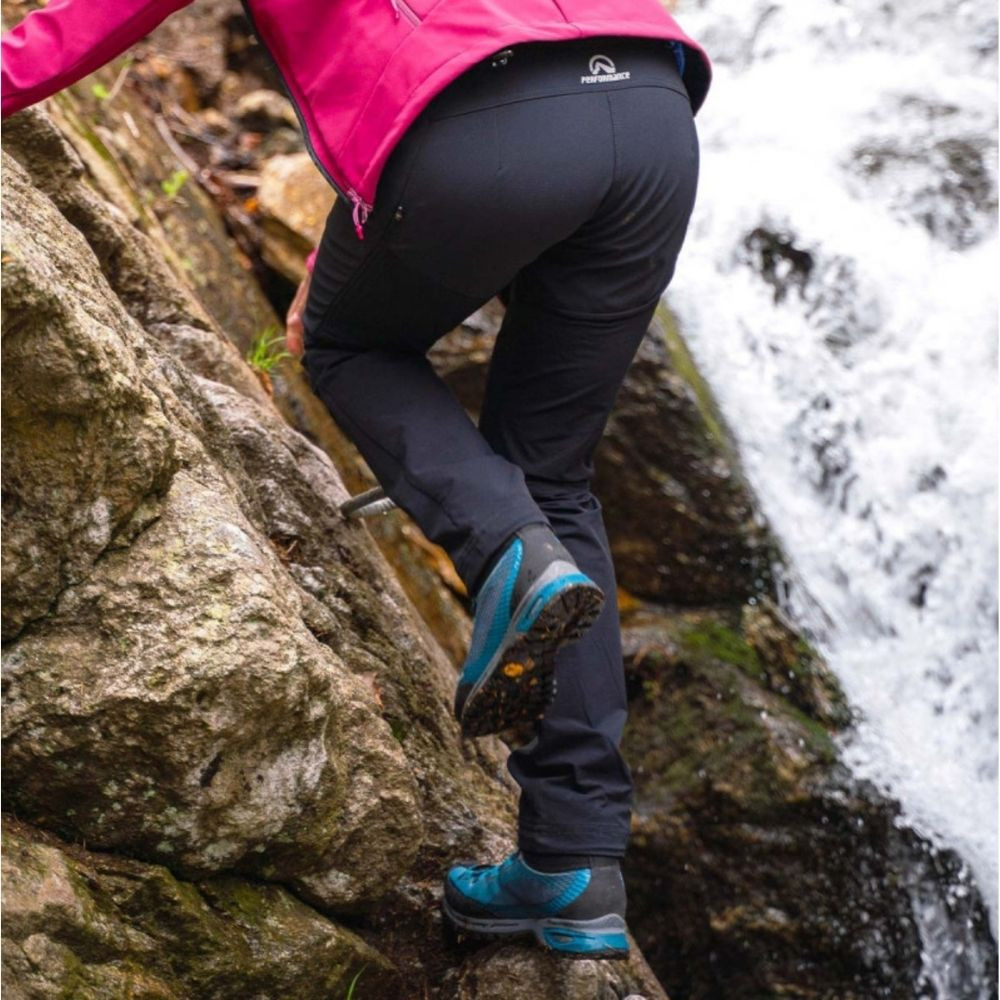 Softshellové nohavice NORTHFINDER Hybrid Muranska Black - Turistické nohavice - 2