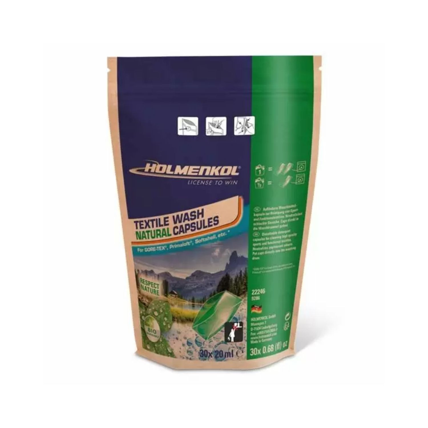 Jednorázová čistiaca kapsula HOLMENKOL Textile Wash Natural 1ks - Pracie prostriedky - 2