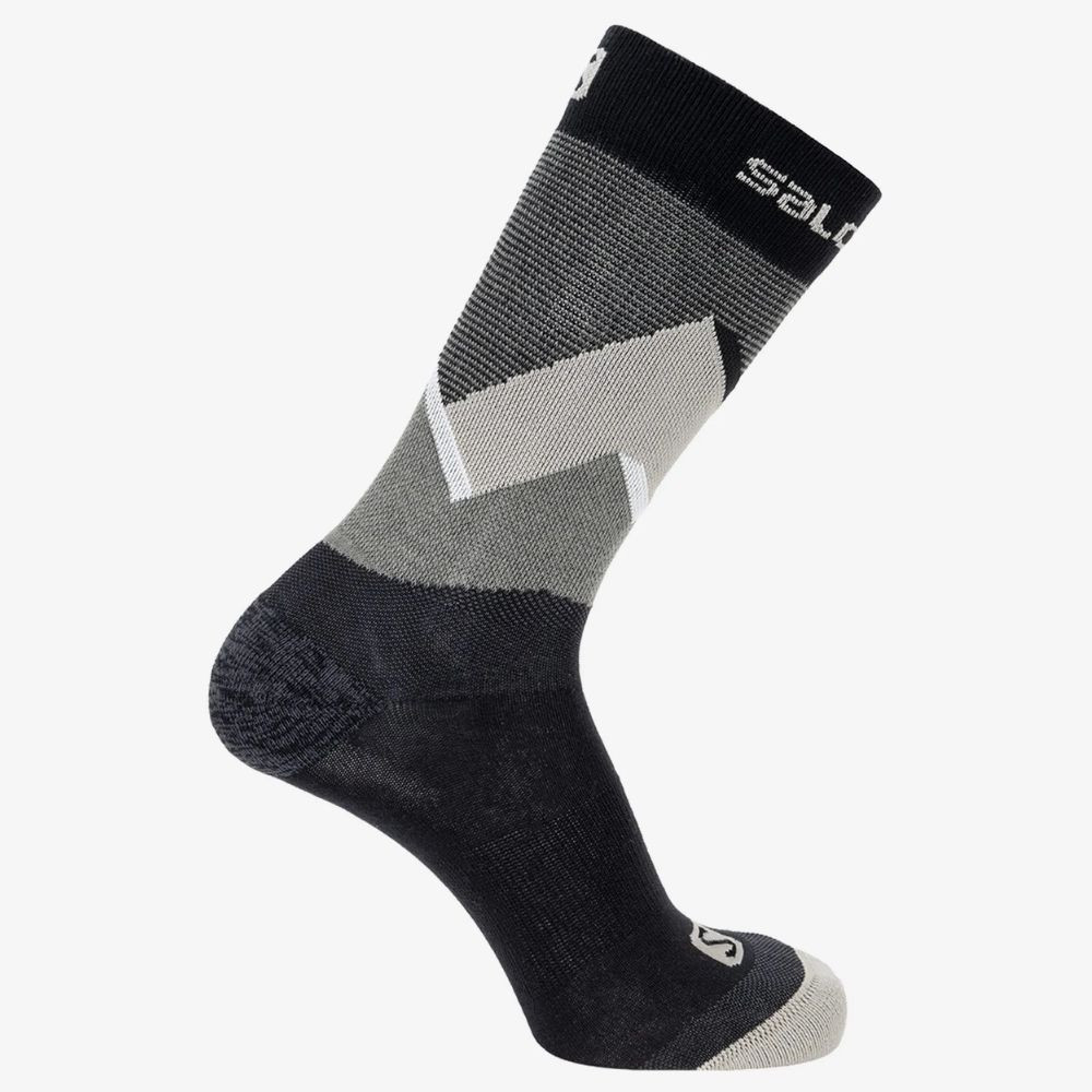 Ponožky SALOMON Outline Crew 2-Pack Stormy Weather - 2 páry - Ponožky - stredné - 2