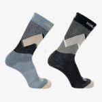 Ponožky SALOMON Outline Crew 2-Pack Stormy Weather - 2 páry
