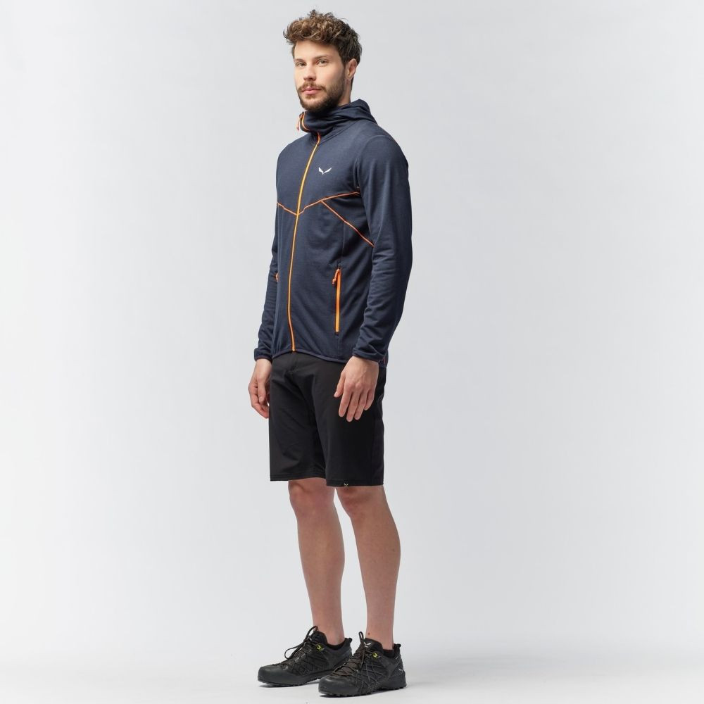 Mikina SALEWA Light Micro PL M Navy - Technické mikiny - 4
