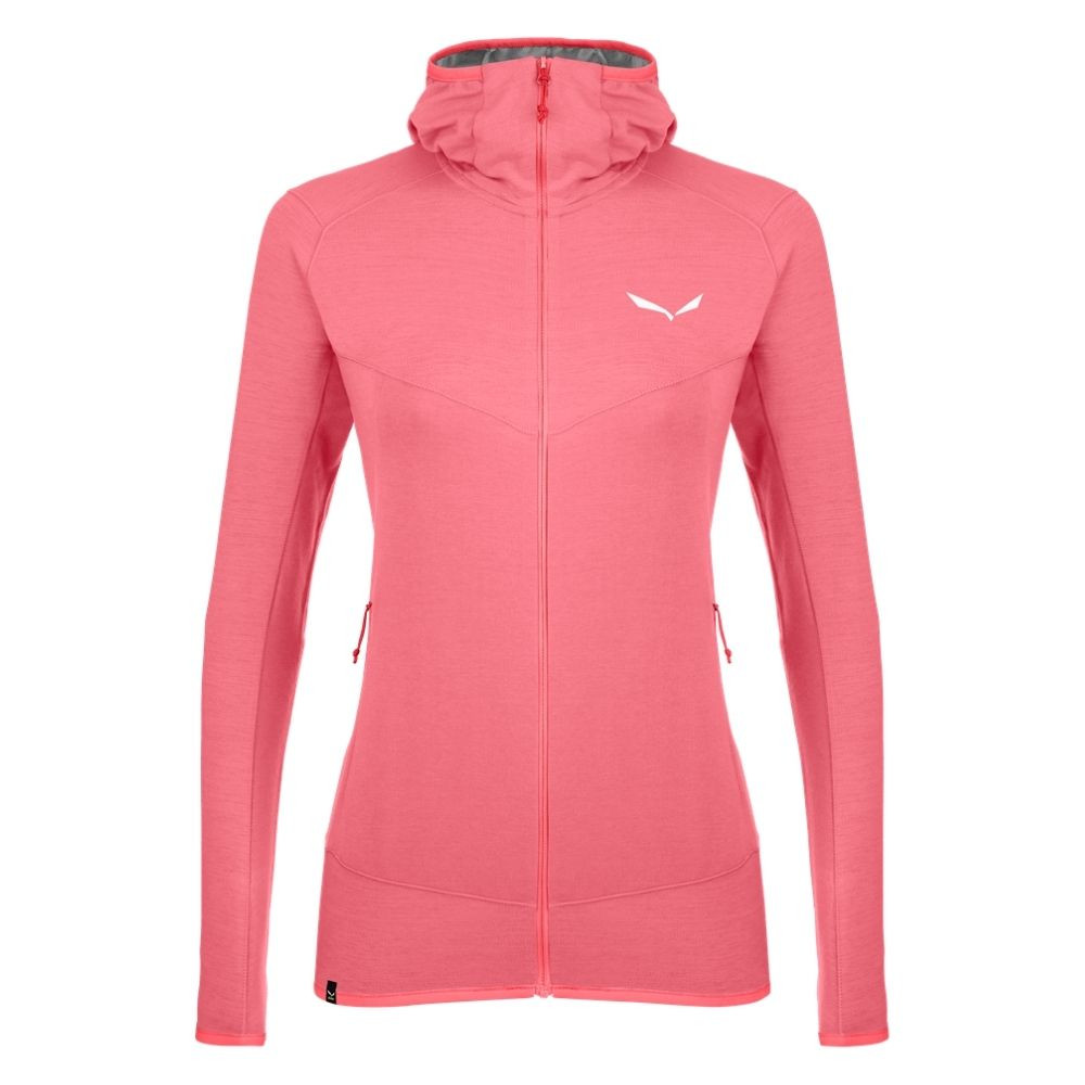 Mikina SALEWA Light Micro PL W FZ Hoody Calypso Cor - Mikiny s kapucňou - 4