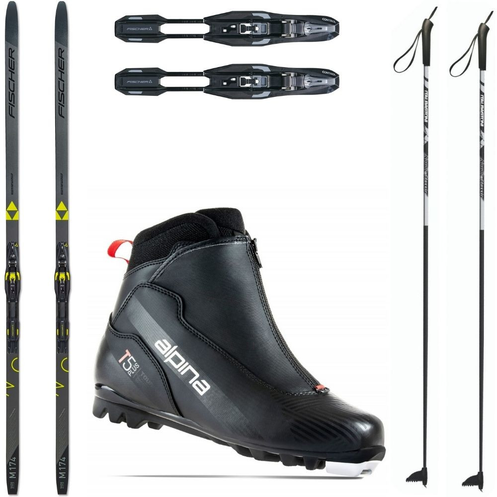 Bežkový set FISCHER Orbiter EF s viazaním + obuv Alpina T5 + palice - Pánske sety - 1