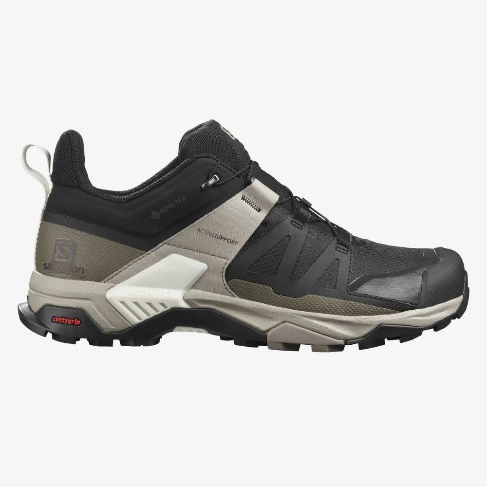Turistická obuv SALOMON X Ultra 4 GTX Black/Vintage Khaki - Turistická obuv - 1