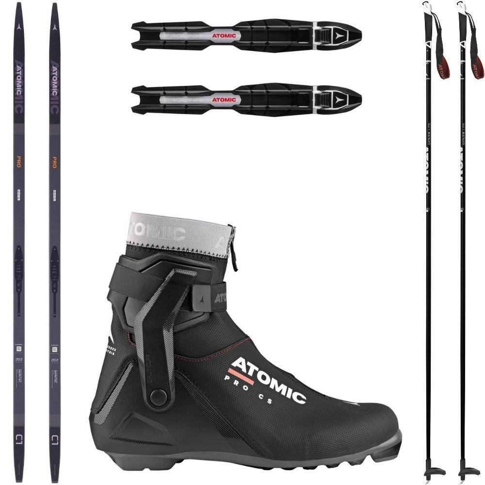 Bežkový set ATOMIC Pro C1 Skintec so stúpacím pásom + obuv Atomic Pro CS + palice - Pánske sety - 1