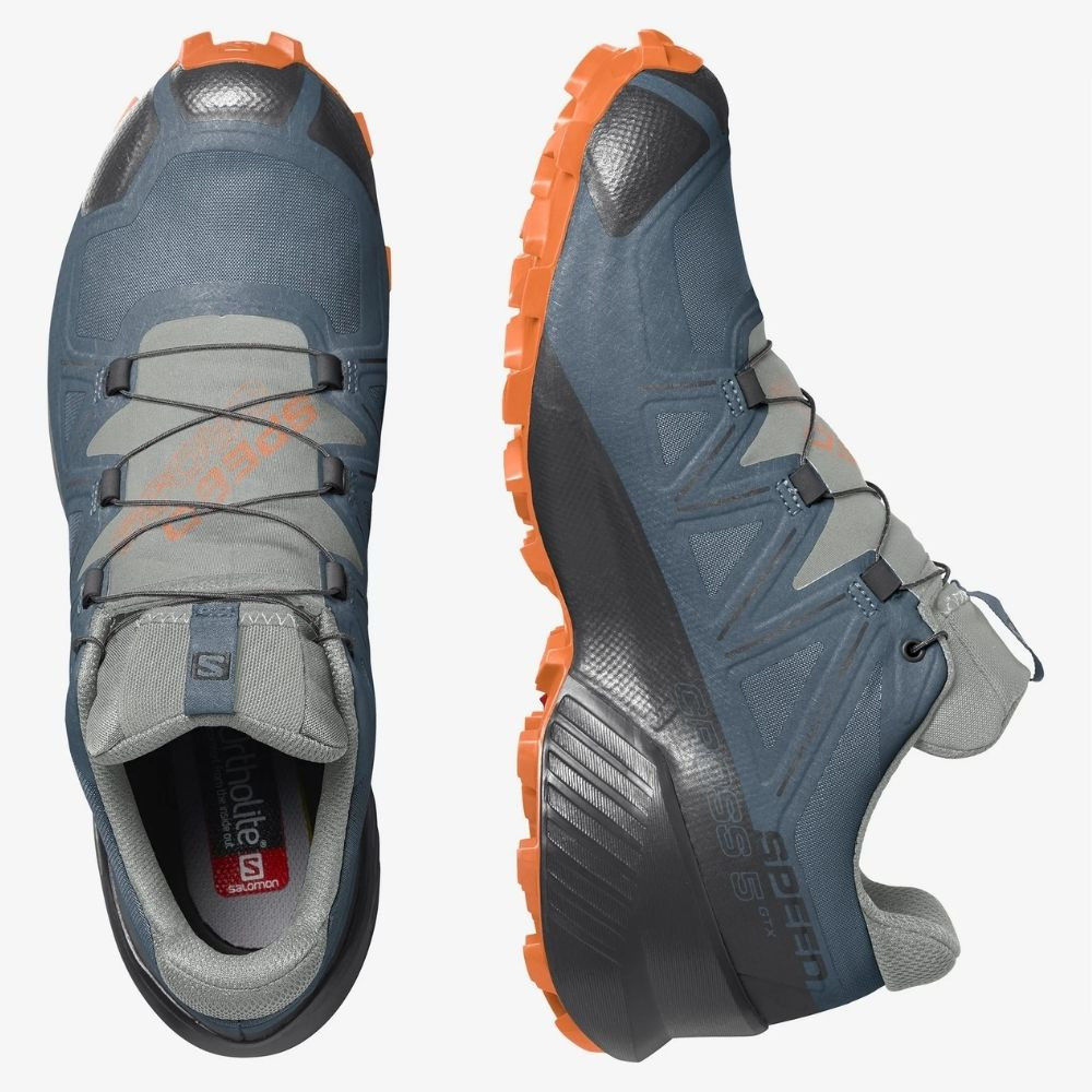 Obuv SALOMON Speedcross 5 GTX Blue/Orange - Športová obuv - 5