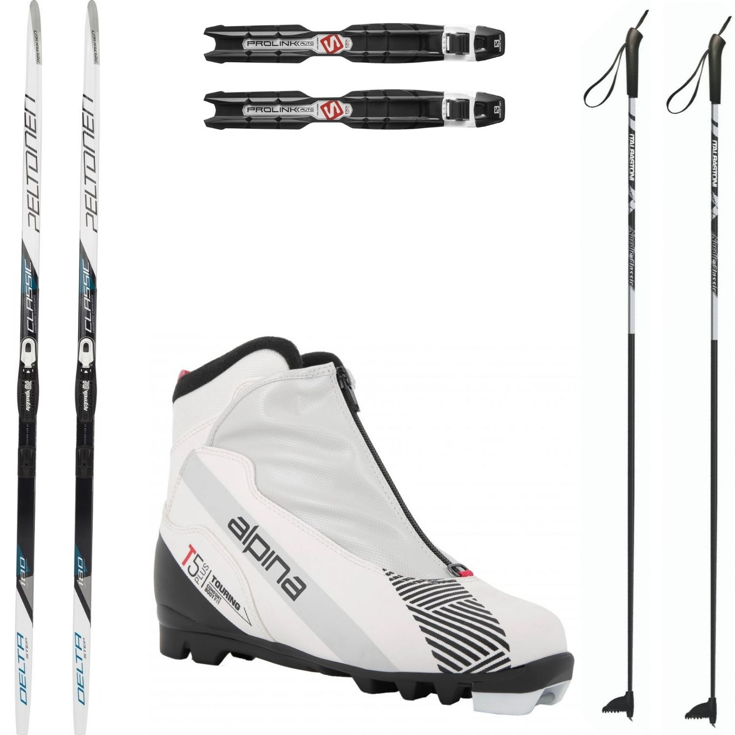 Dámsky bežkový set PELTONEN Delta s viazaním Prolink + obuv Alpina + palice - Dámske sety - 1