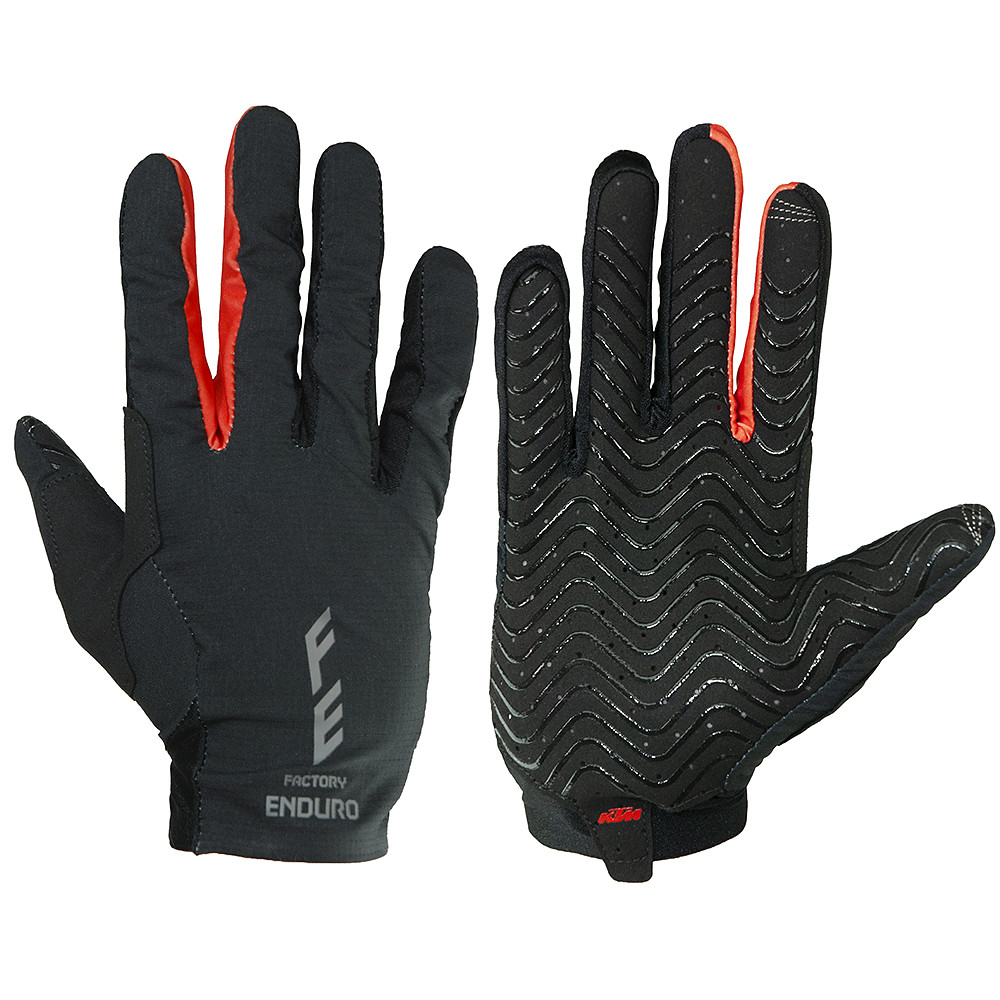 Cyklistické rukavice KTM Factory Enduro Black - Cyklo rukavice - 1