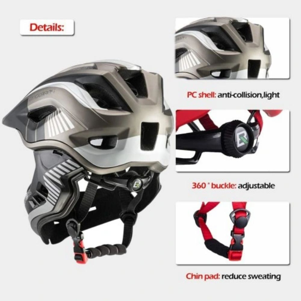 Detská cyklistická prilba ROCKBROS FreeRide Matt Black - Prilby pre deti - 4