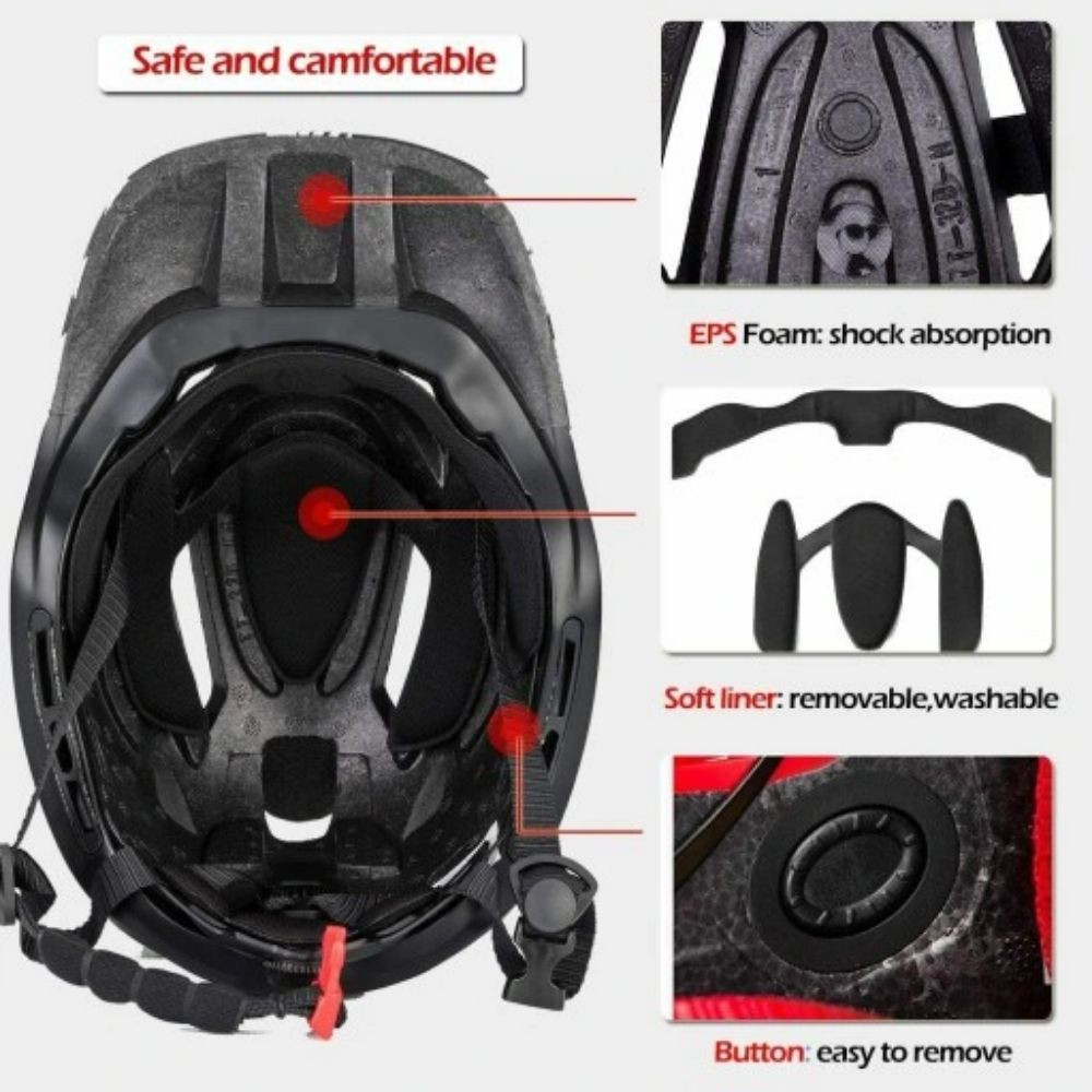 Detská cyklistická prilba ROCKBROS FreeRide Matt Black - Prilby pre deti - 5
