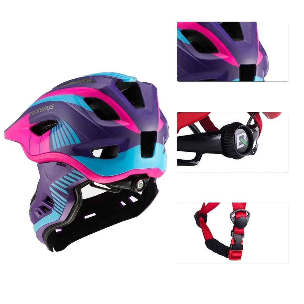 Detská cyklistická prilba ROCKBROS FreeRide Pink - Prilby pre deti - 5