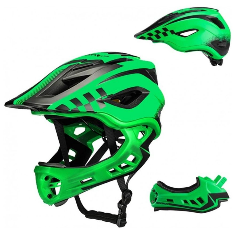 Detská cyklistická prilba ROCKBROS FreeRide Green - Prilby pre deti - 6