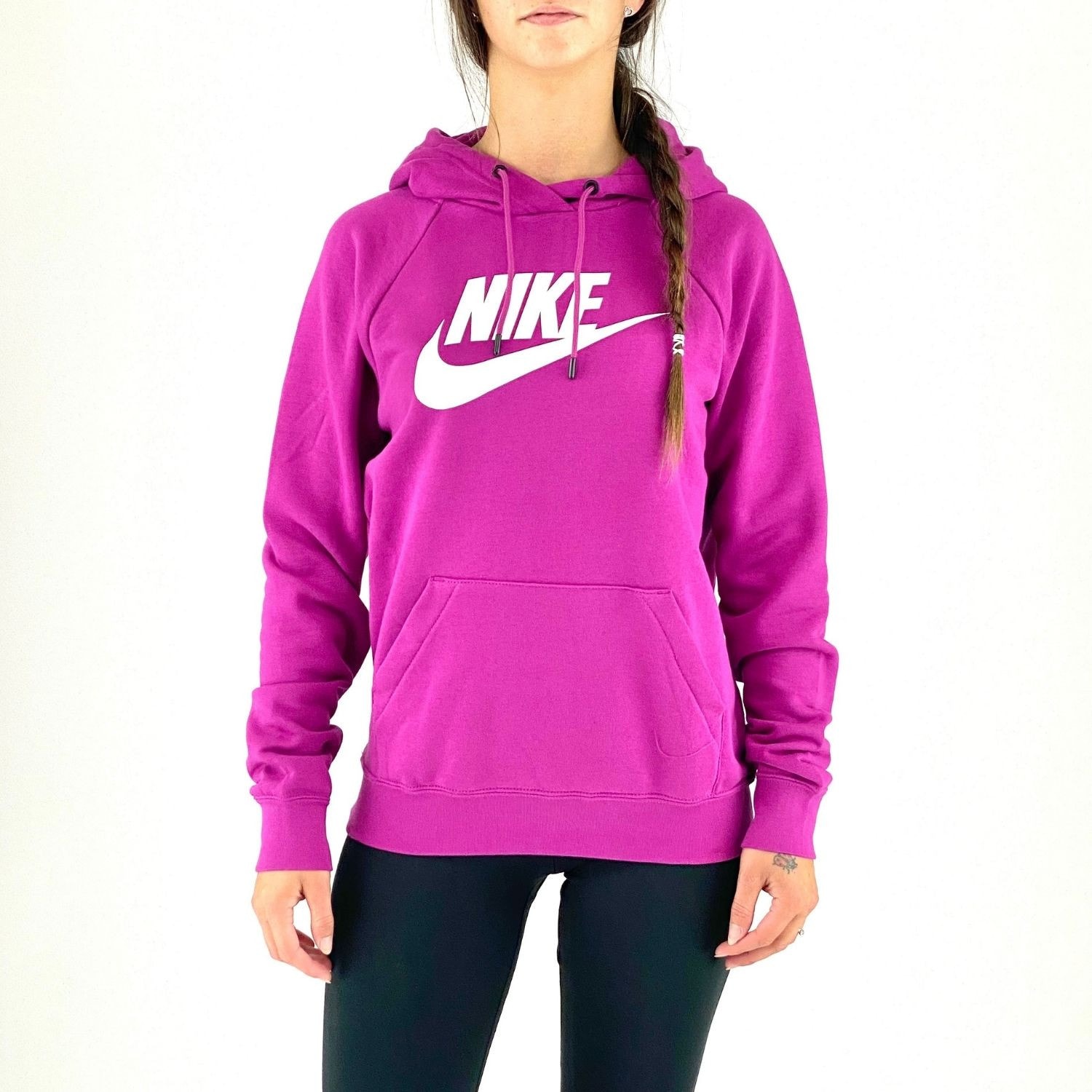 Mikina NIKE W NSW Essntl FLC GX Hoodie Pink - Mikiny s kapucňou - 1