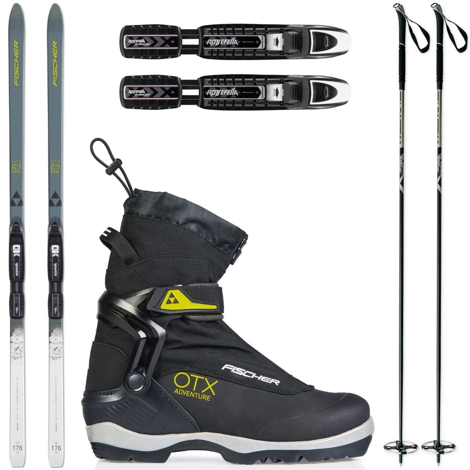 Backcountry set FISCHER Spider 62 Crown + obuv Adventure + palice - Backcountry sety - 1