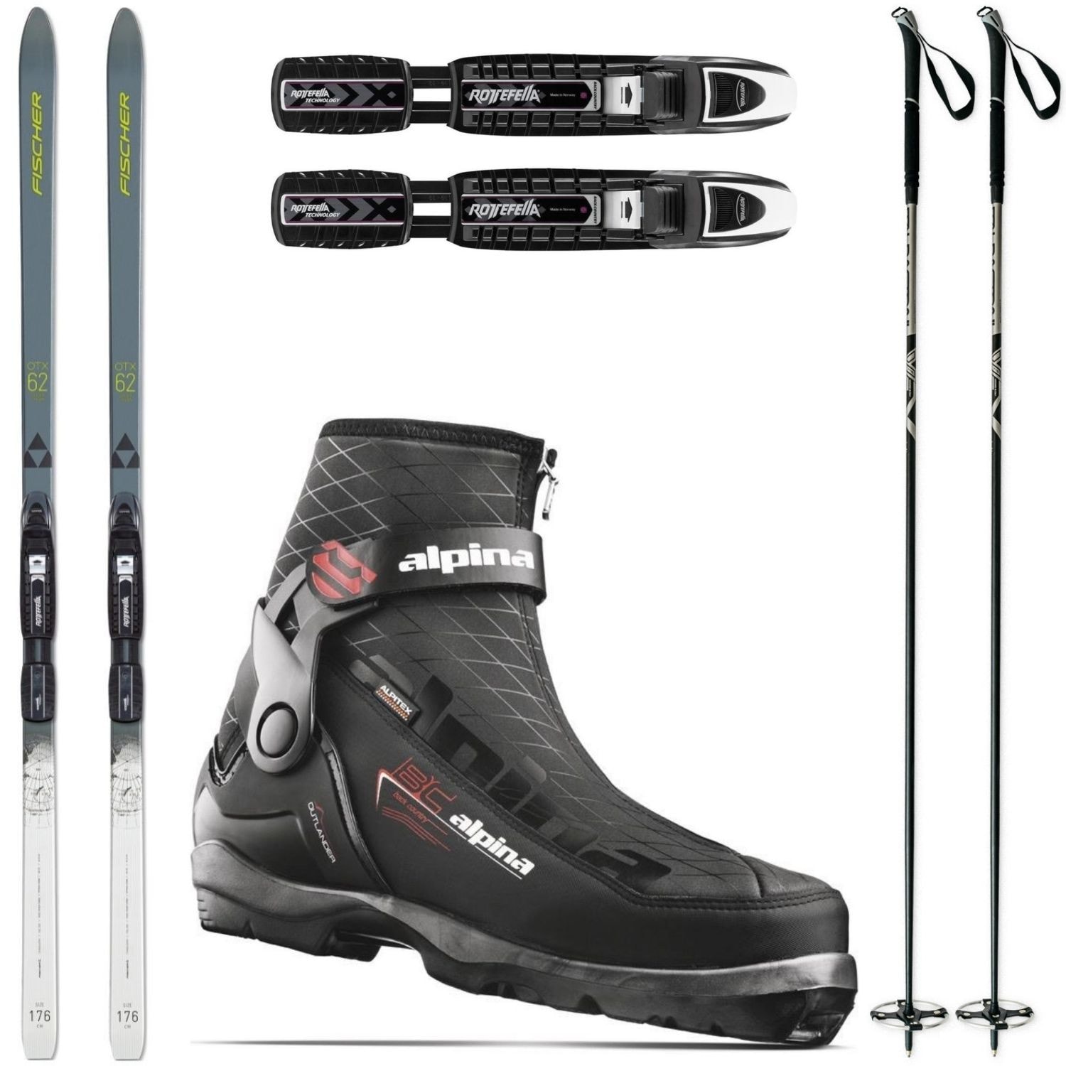 Backcountry set FISCHER Spider 62 Crown + obuv Outlander + palice - Backcountry sety - 1