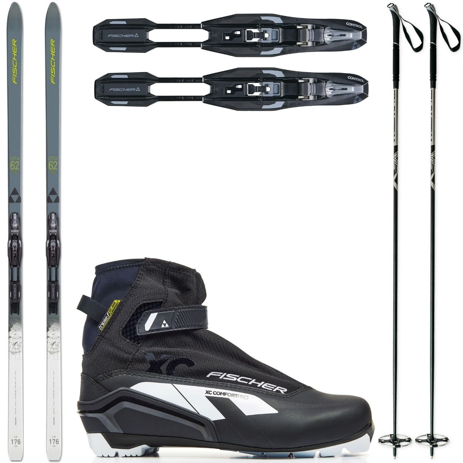 Backcountry set FISCHER Spider 62 Crown + obuv XC + palice - Backcountry sety - 1