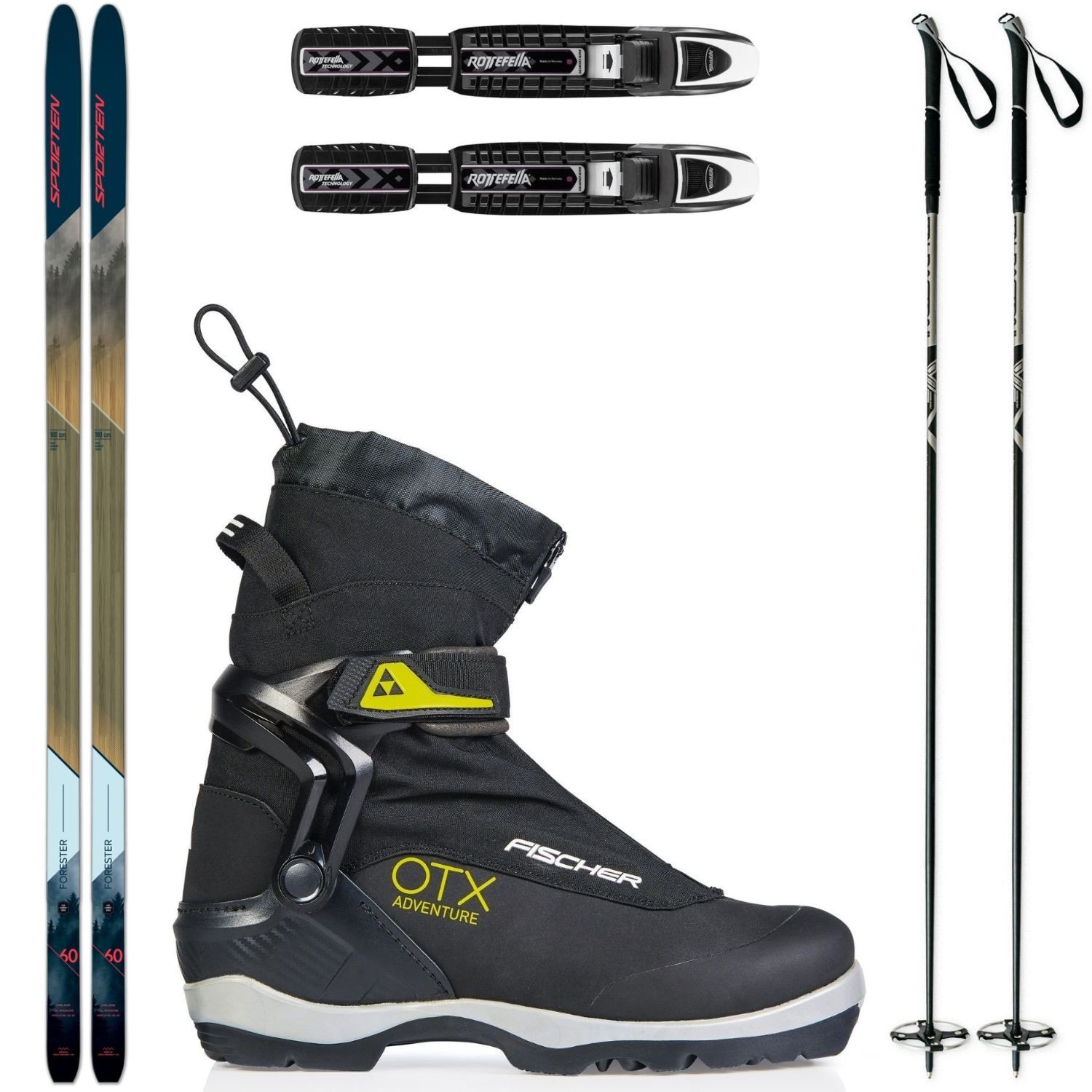 Backcountry set SPORTEN Forester MgE s viazaním BC + topánky Fischer + palice - Backcountry sety - 1