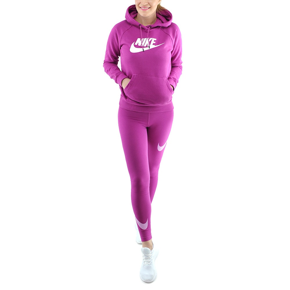Mikina NIKE W NSW Essntl FLC GX Hoodie Pink - Mikiny s kapucňou - 5