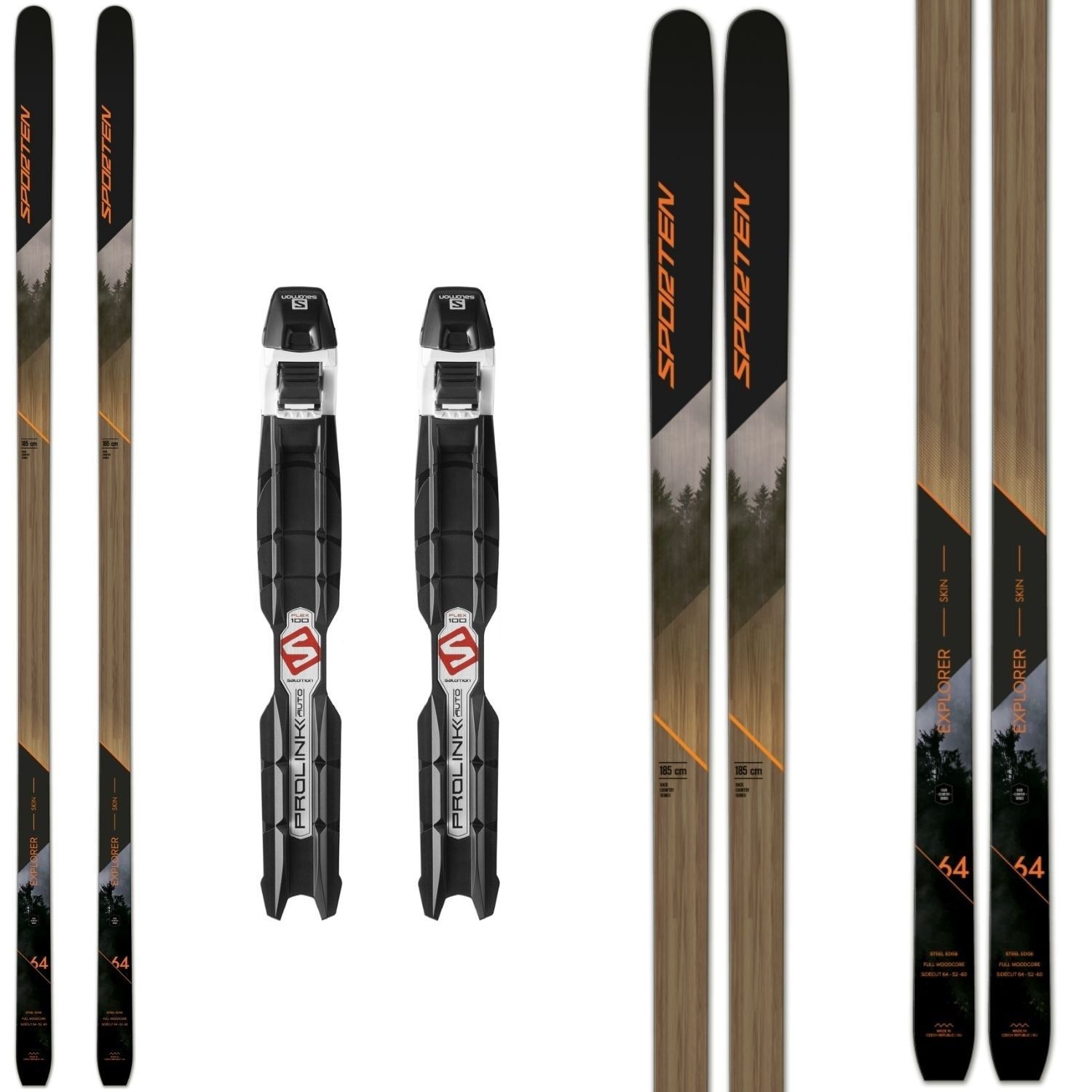 Backcountry set SPORTEN Explorer SKIN so stúpacím pásom a viazaním NNN Prolink - Backcountry sety - 1