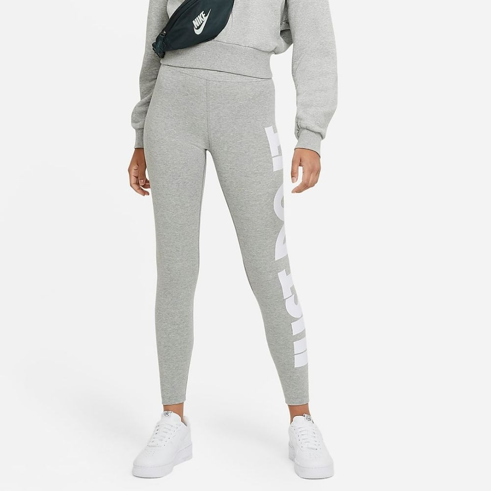 Legíny NIKE W NSW Essential HR TIGHTS Grey/White - Legíny - 1