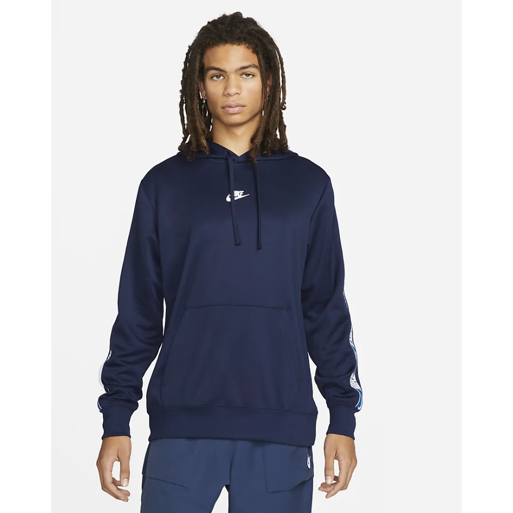 Mikina NIKE M NSW Repeat PO Hoodie Blue - Mikiny s kapucňou - 1
