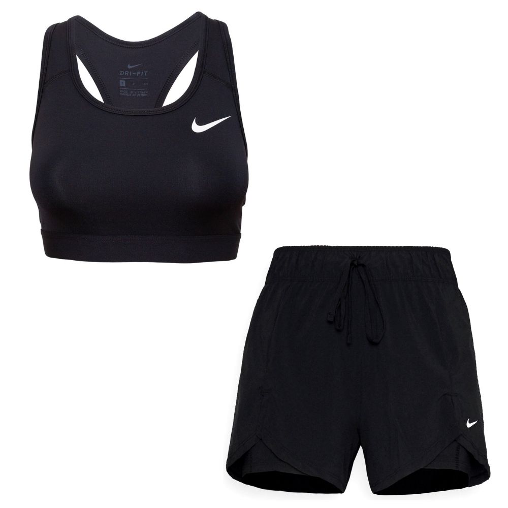 Komplet NIKE Med Band Non Pad & Flex Essential 2in1 Women Black - Športové podprsenky - 1