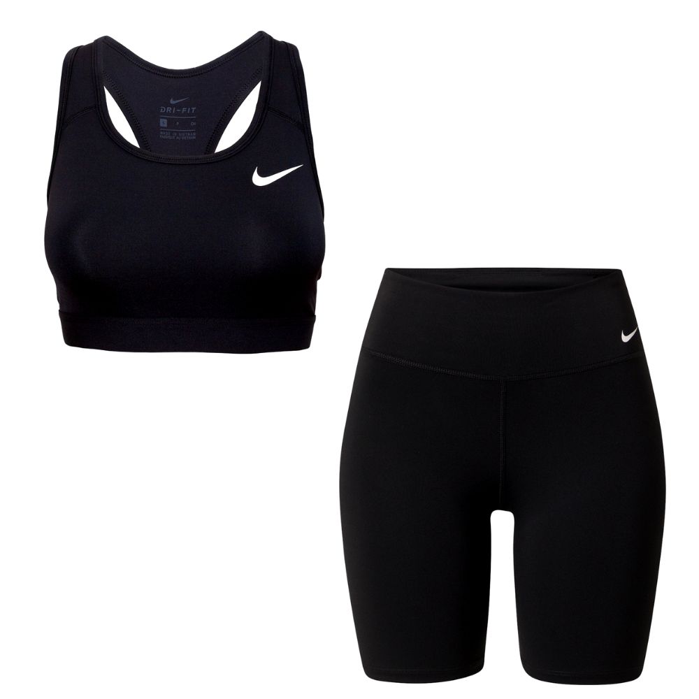 Komplet NIKE Med Band Non Pad & One Women's Mid-Rise 7" S Black - Športové podprsenky - 1
