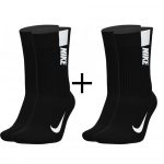 Ponožky NIKE Multiplier CRW Black 2-pack