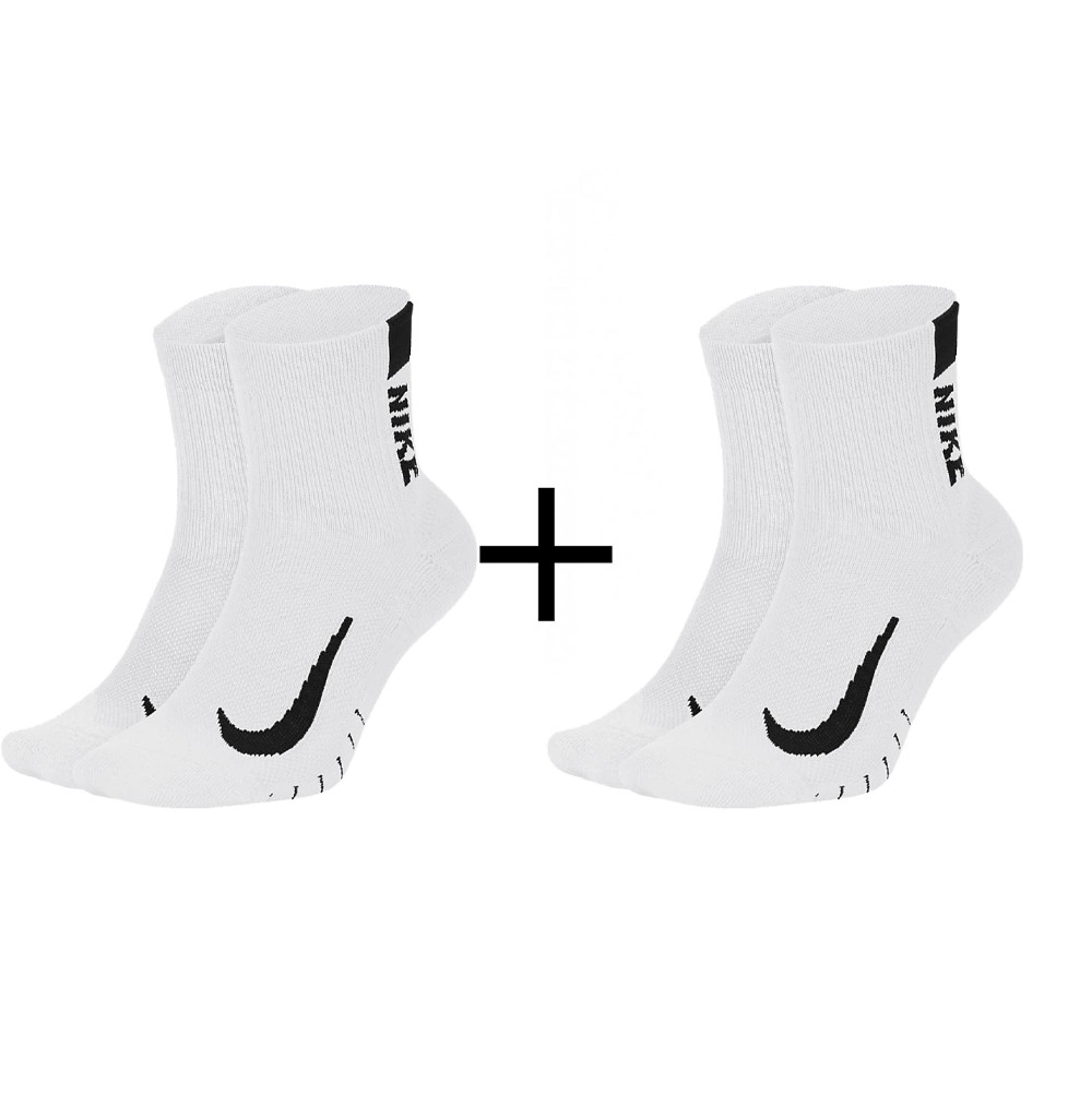 Ponožky NIKE Multiplier Ankle White 2-pack - Ponožky - stredné - 1