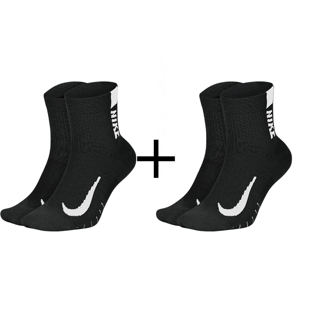 Ponožky NIKE Multiplier Ankle Black 2-pack - Ponožky - stredné - 1