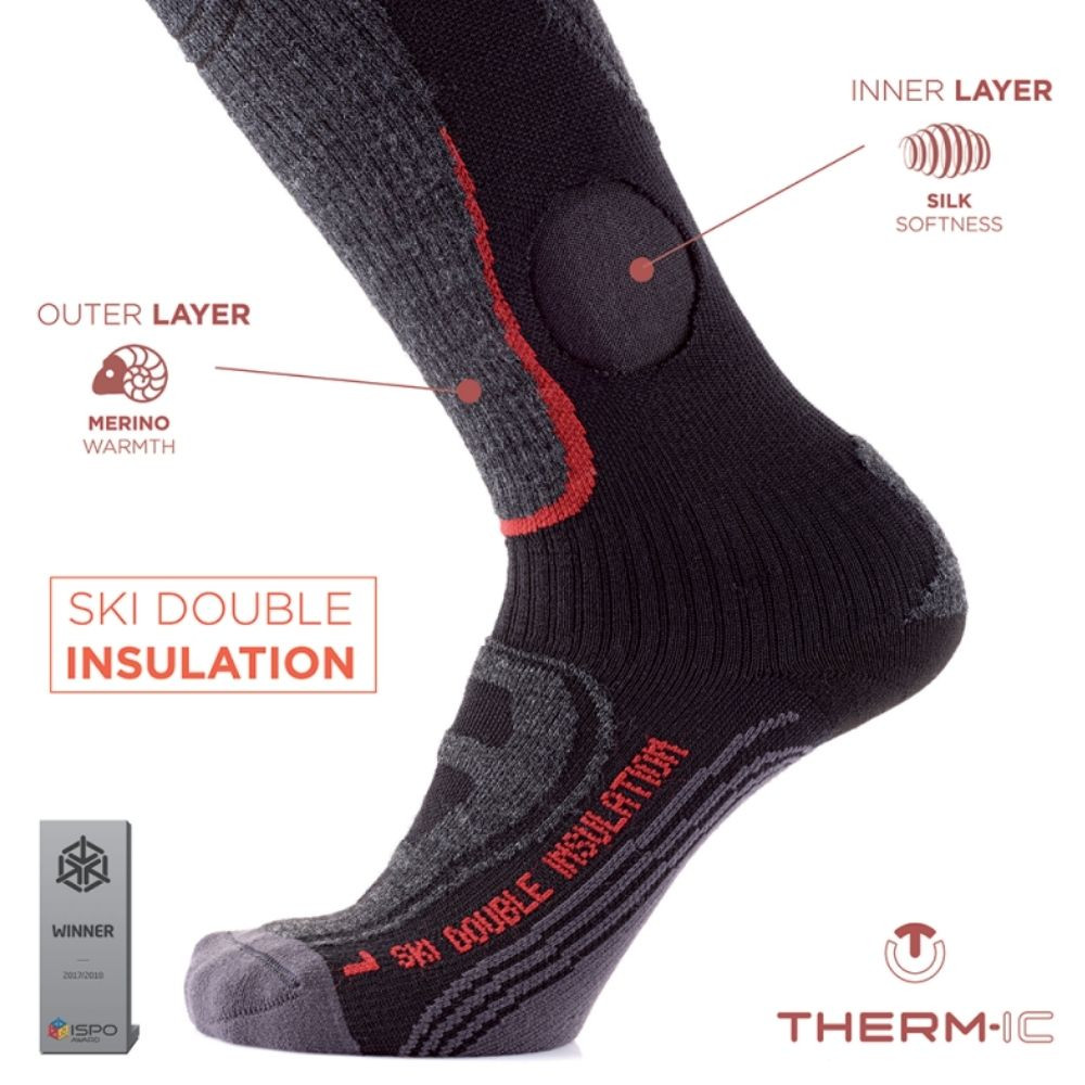 Ponožky THERM-IC Ski Double Insulation Black - Podkolienky - 5