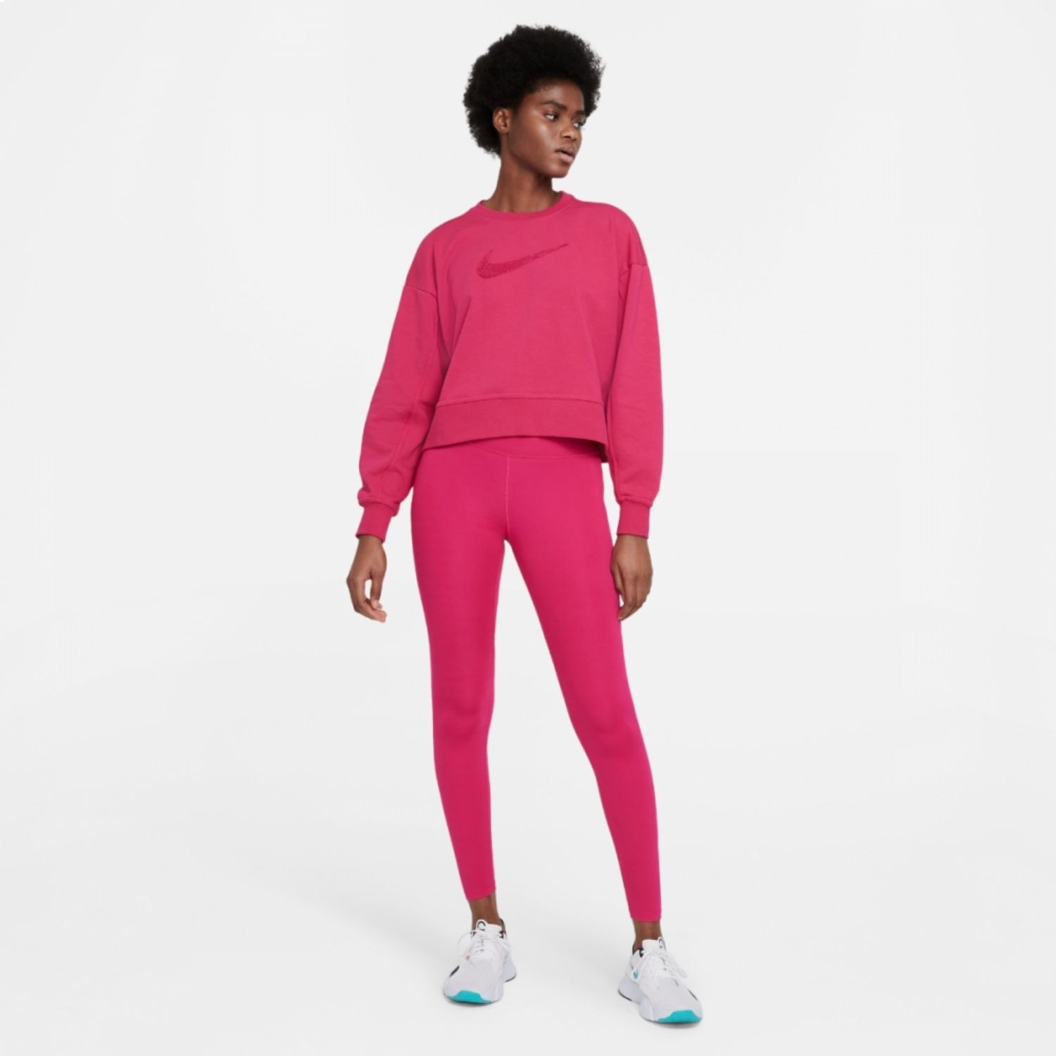 Mikina NIKE Sweatshirt  DRY GET FIT DREW Rose - Mikiny bez kapucne - 3