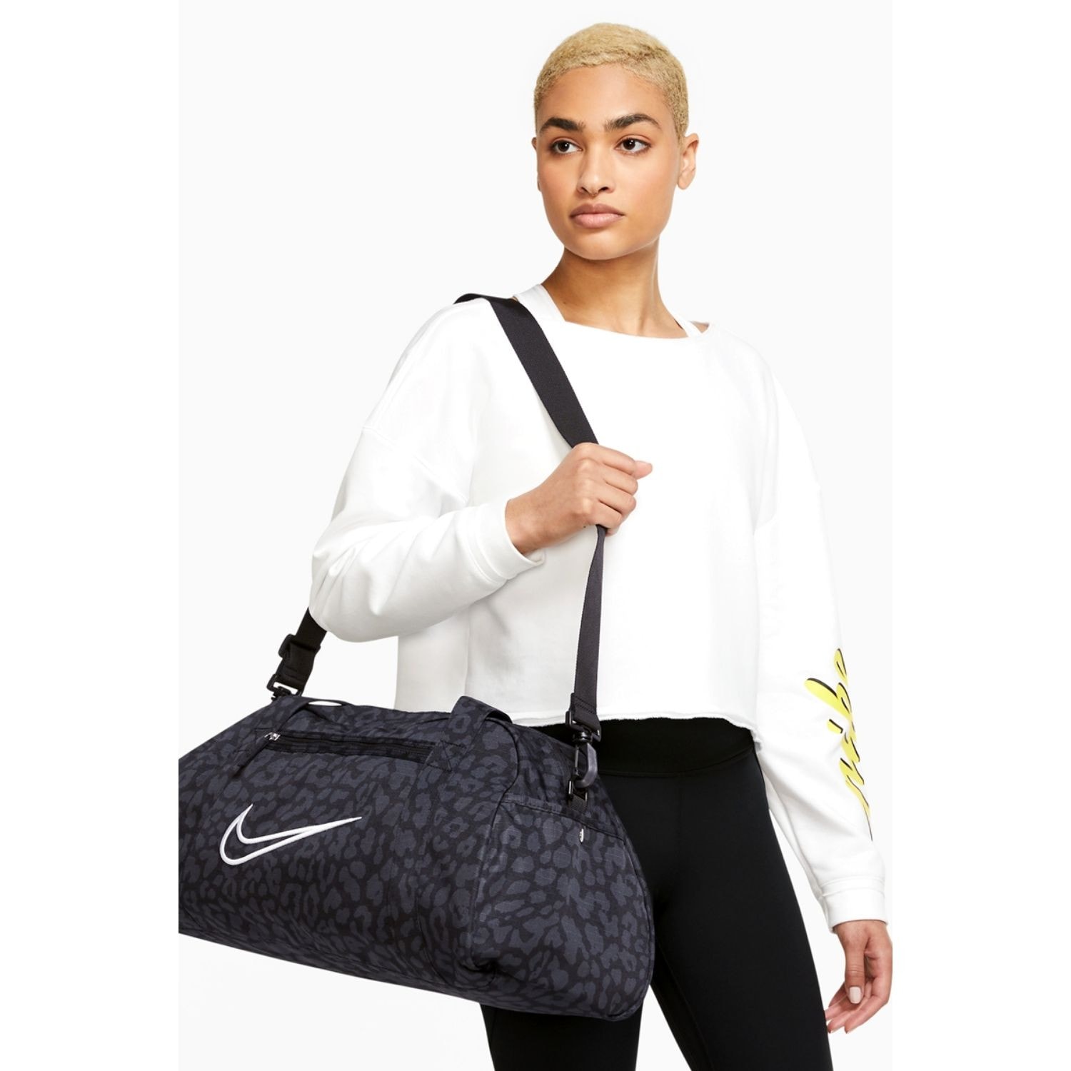 Športová taška NIKE Gym Club Bag 2.0 AOP Black - Športové tašky - 4