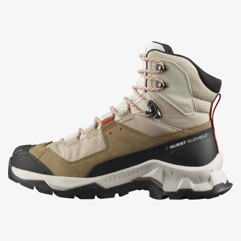 Turistická obuv SALOMON Quest Element GTX W Safari/Vanila - Turistická obuv - 3