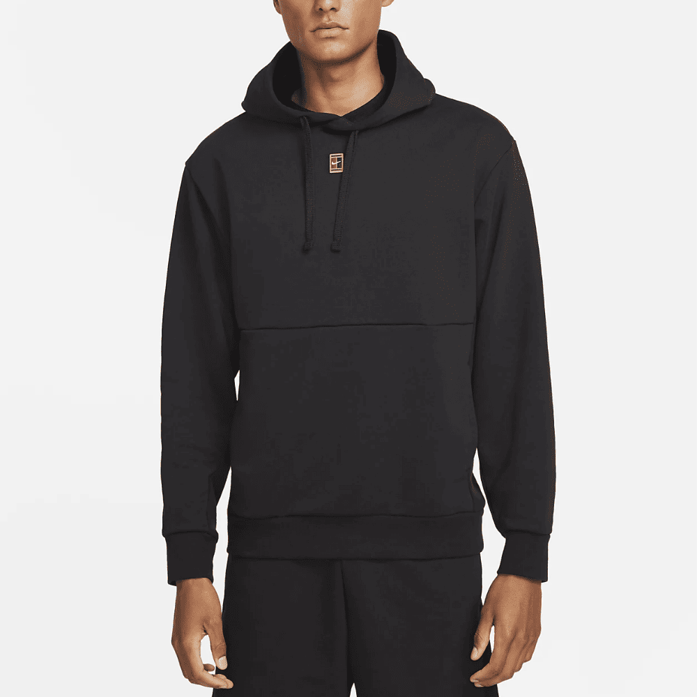 Mikina NIKE Court Men's Fleece Tennis Black - Mikiny s kapucňou - 1