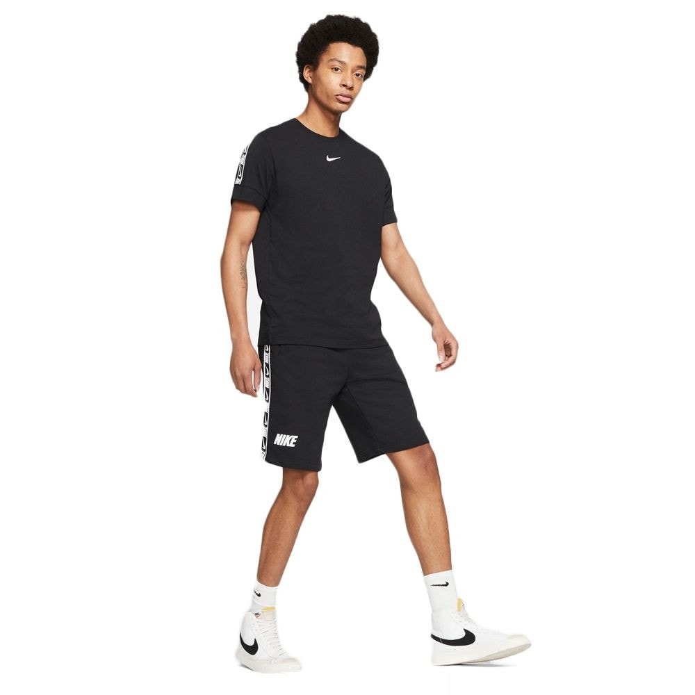 Kraťasy NIKE NSW Repeat FT Black/Grey/White - Kraťasy & Šortky - 3