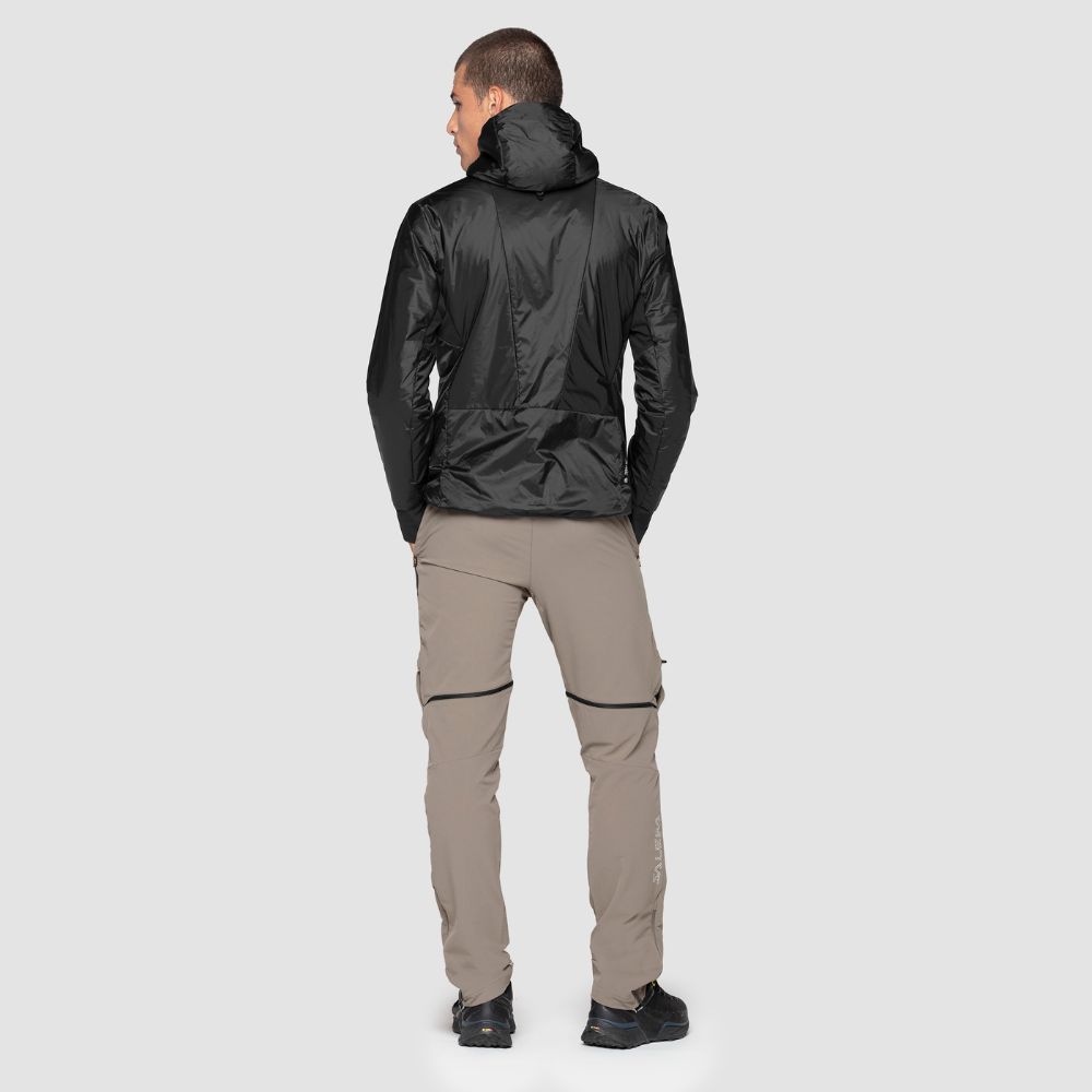 Bunda SALEWA Pedroc Hybrid Twr M Hodded Jacket Black - Bundy na bežky a skialp - 5