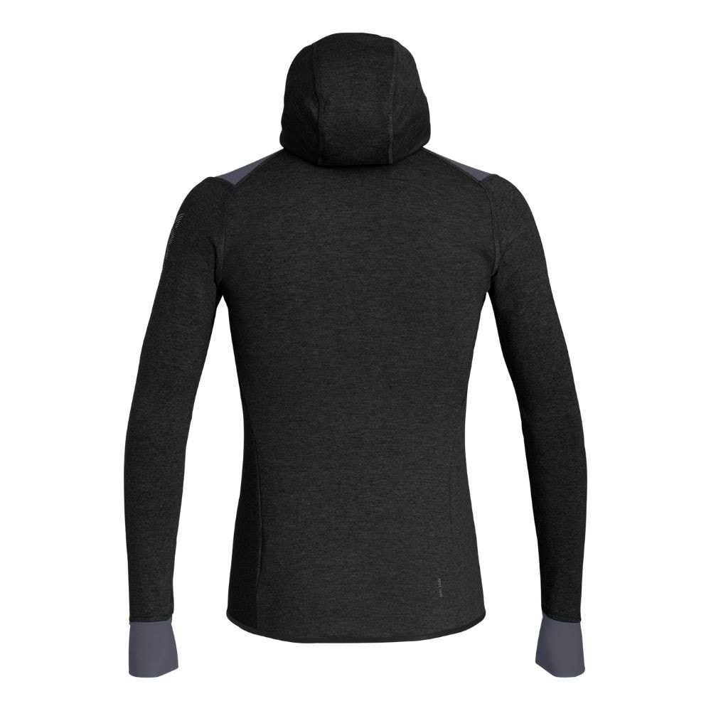 Mikina SALEWA Puez 2 Dry M L/S Hood Full Zip Tee Black - Technické mikiny - 3