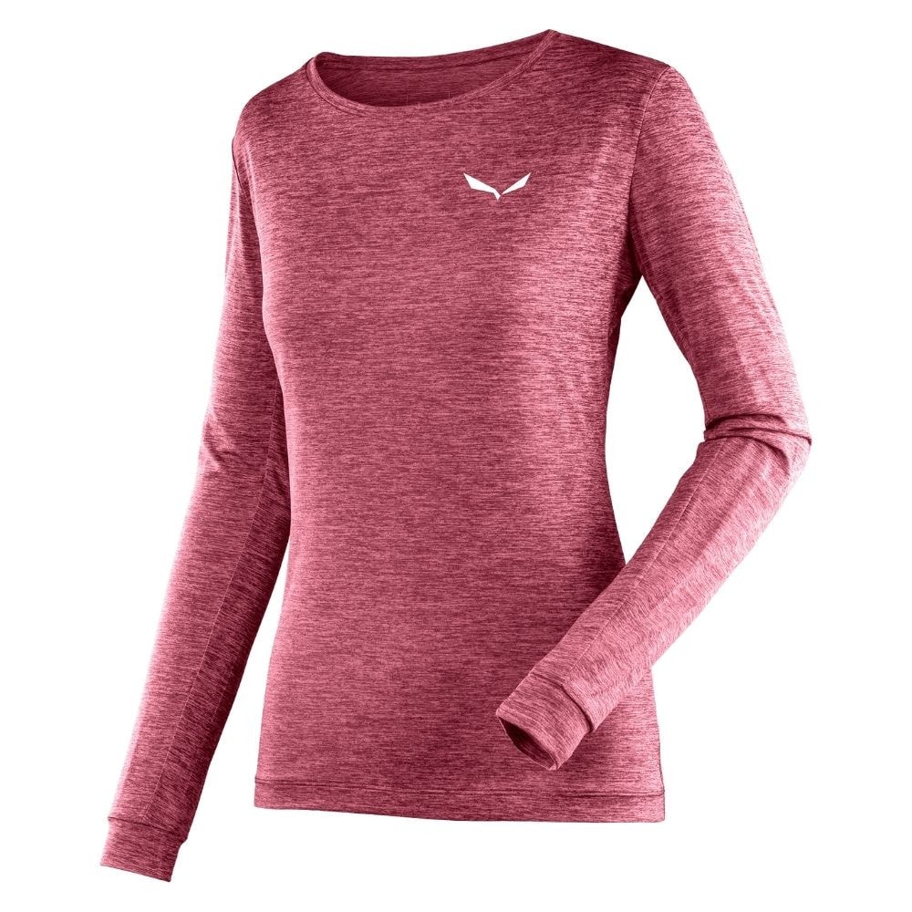 Tričko SALEWA Puez Melange Dry W Long Sleeve Tee Mauvemood Melange - Dámske oblečenie - 1