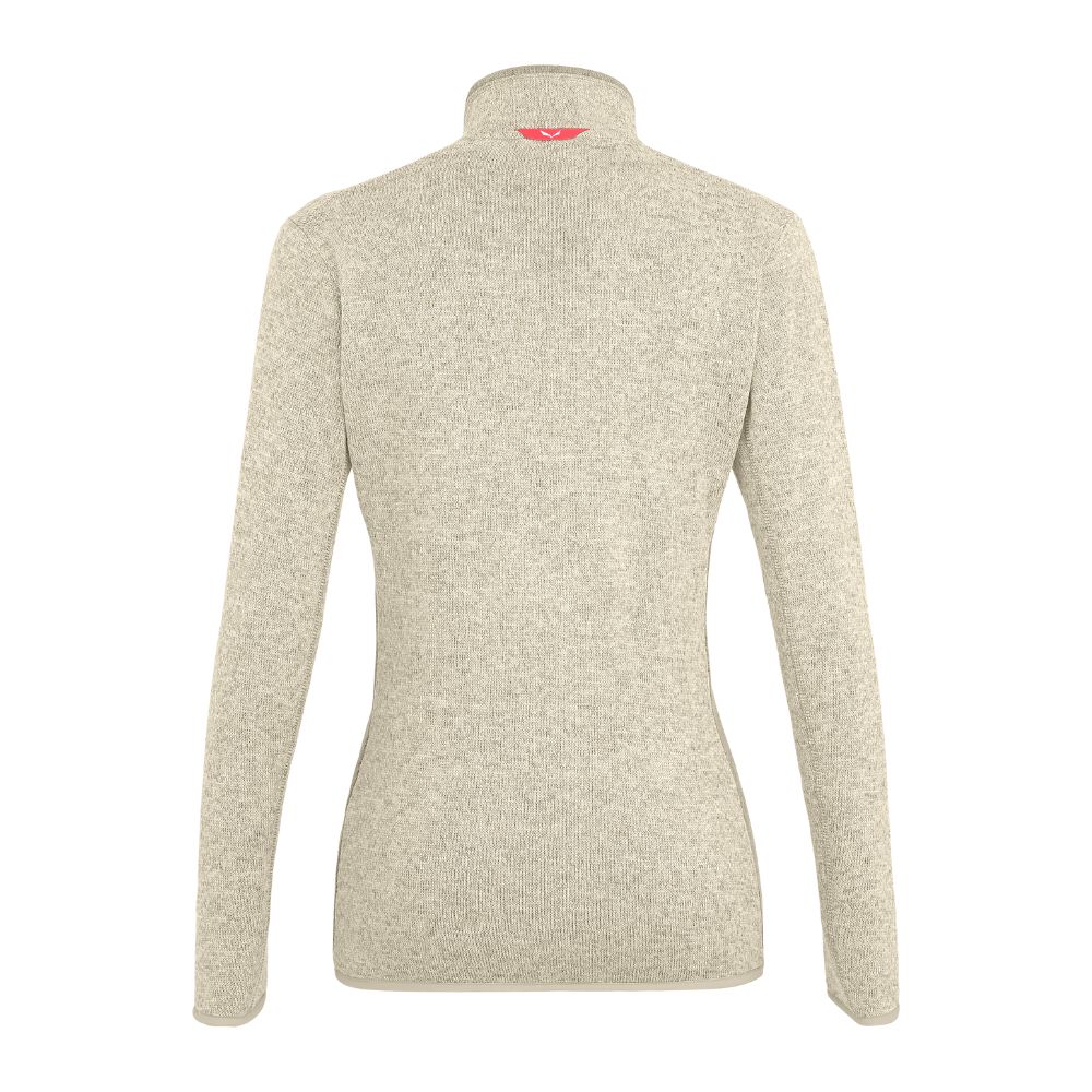 Mikina SALEWA Rocca 2 Polarlite W Fleece Oatmeal Melange - Mikiny bez kapucne - 4