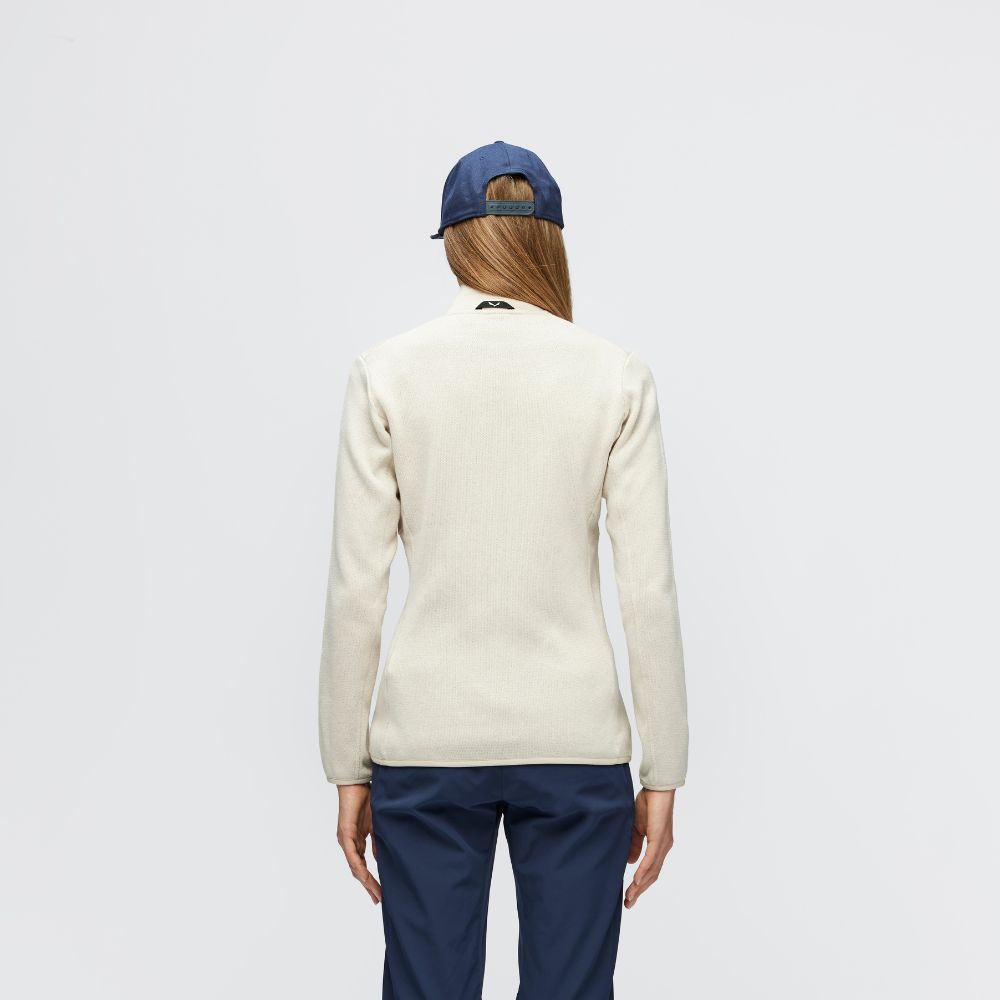 Mikina SALEWA Rocca 2 Polarlite W Fleece Oatmeal Melange - Mikiny bez kapucne - 2