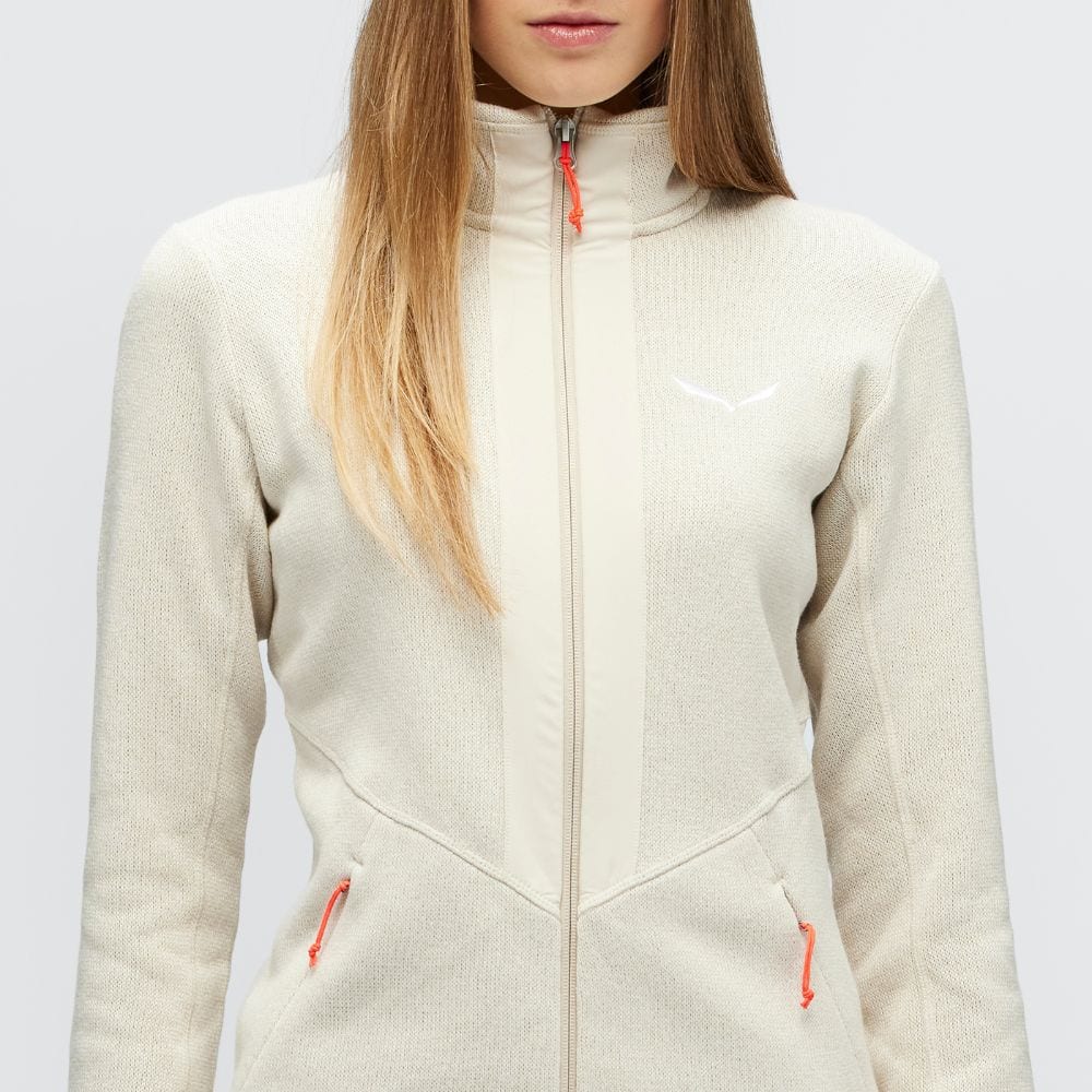 Mikina SALEWA Rocca 2 Polarlite W Fleece Oatmeal Melange - Mikiny bez kapucne - 6
