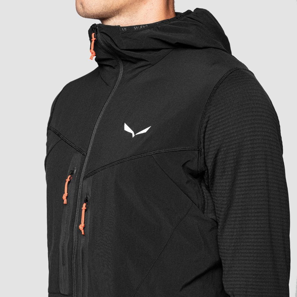 Mikina SALEWA Rolle Polarlite Responsive M Jacket Black - Technické mikiny - 7