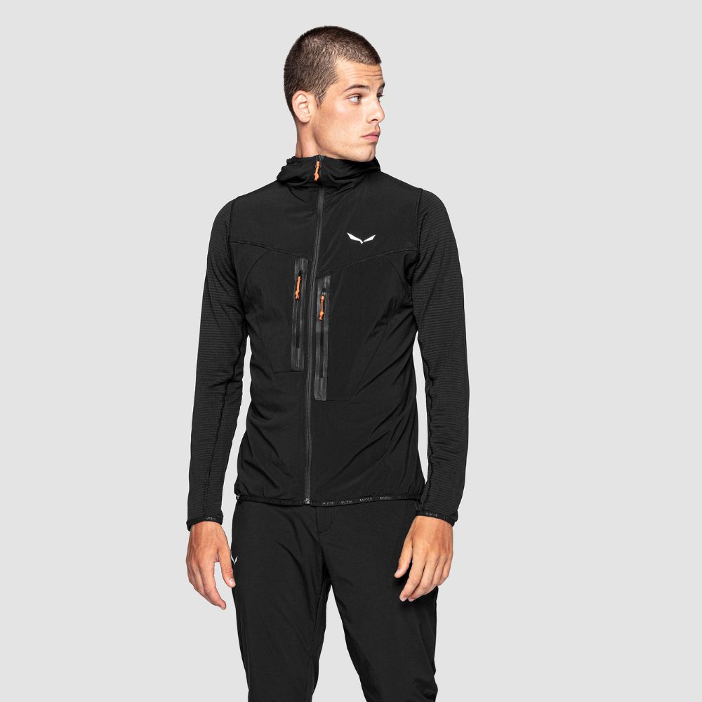 Mikina SALEWA Rolle Polarlite Responsive M Jacket Black - Technické mikiny - 4