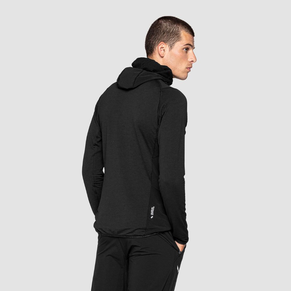 Mikina SALEWA Rolle Polarlite Responsive M Jacket Black - Technické mikiny - 5