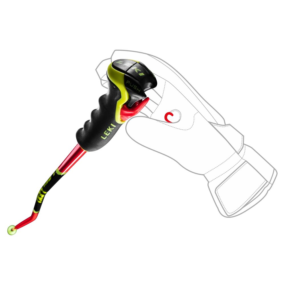 Lyžiarske palice LEKI WCR Lite GS 3D Junior Red - Detské palice - 4