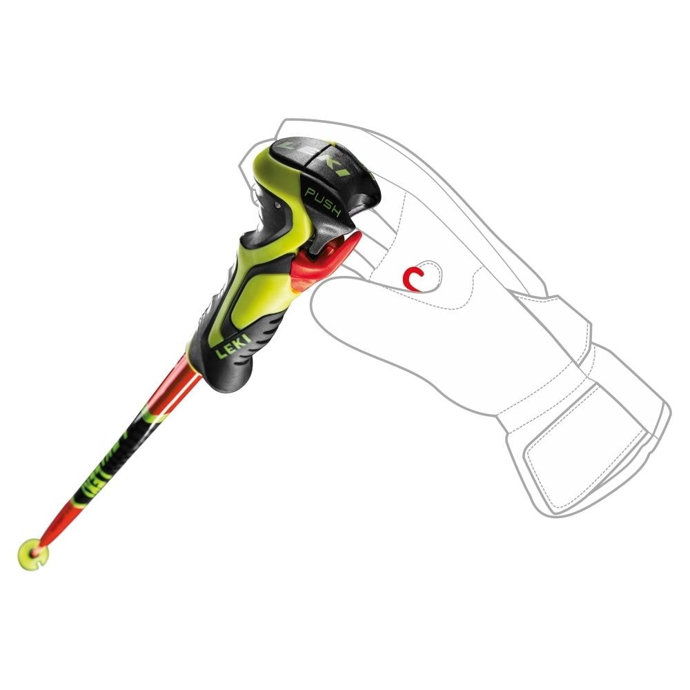 Lyžiarske palice LEKI WCR Lite SL 3D Junior Red - Detské palice - 4