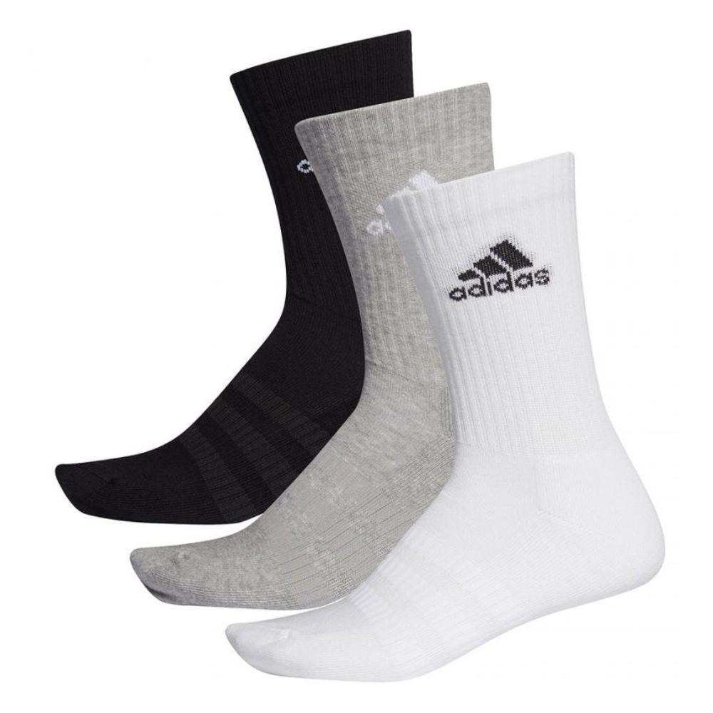 Ponožky ADIDAS Cush Crew Neck 3 Pack Grey/White/Black - Ponožky - stredné - 1
