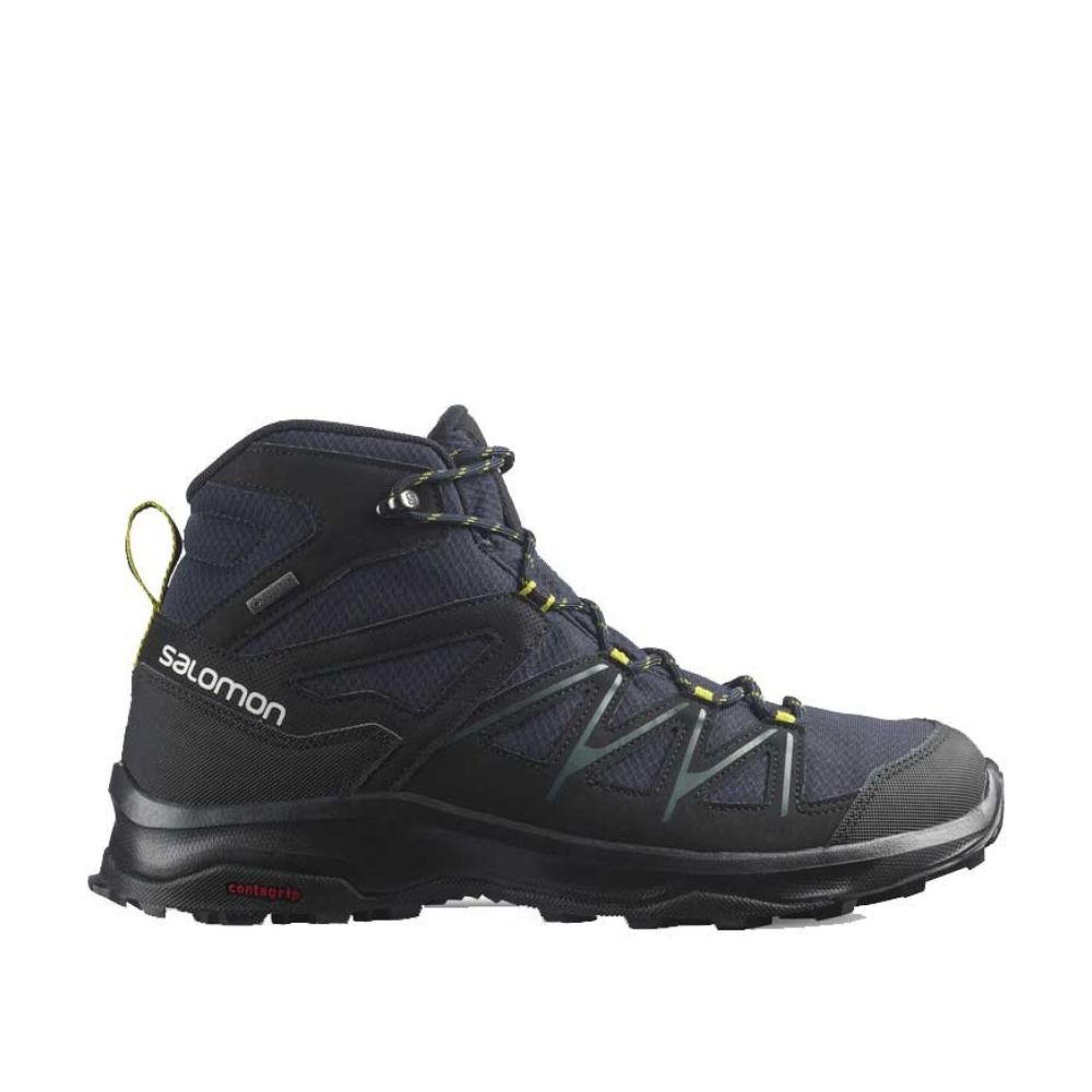 Topánky SALOMON Daintree Mid Gtx Black/Blue - Turistická obuv - 1